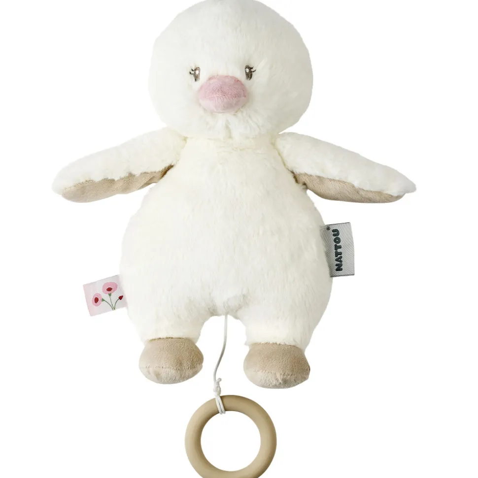 Peluche musical caneton fanfan blanc