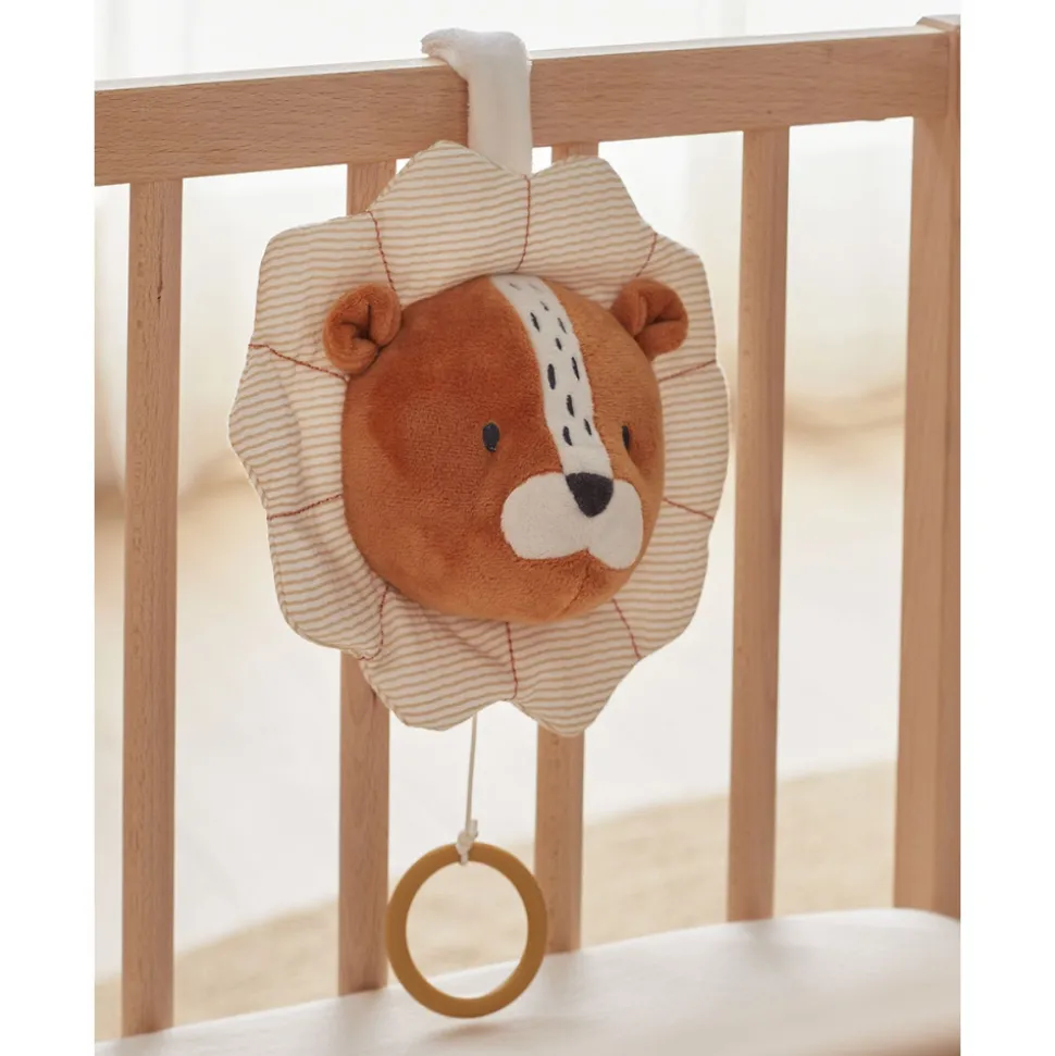 Peluche musicale babou en veloudoux caramel
