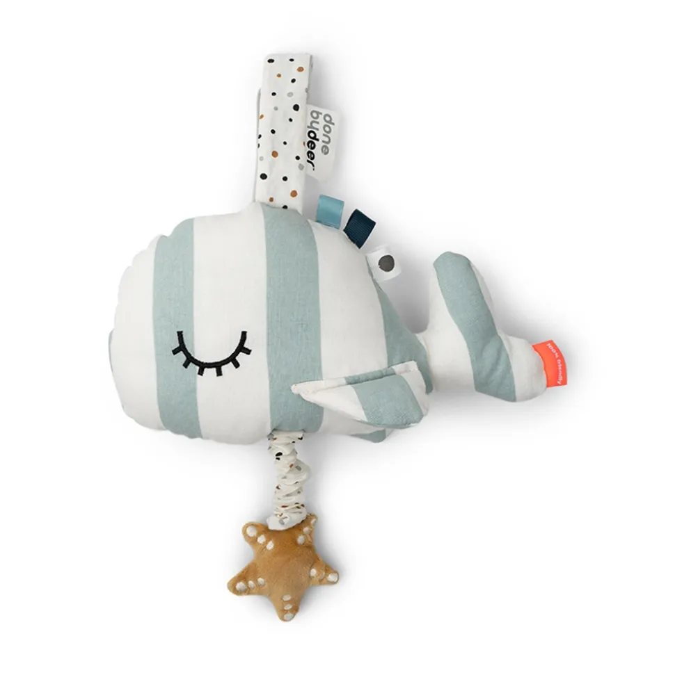 Peluche musicale wally bleu