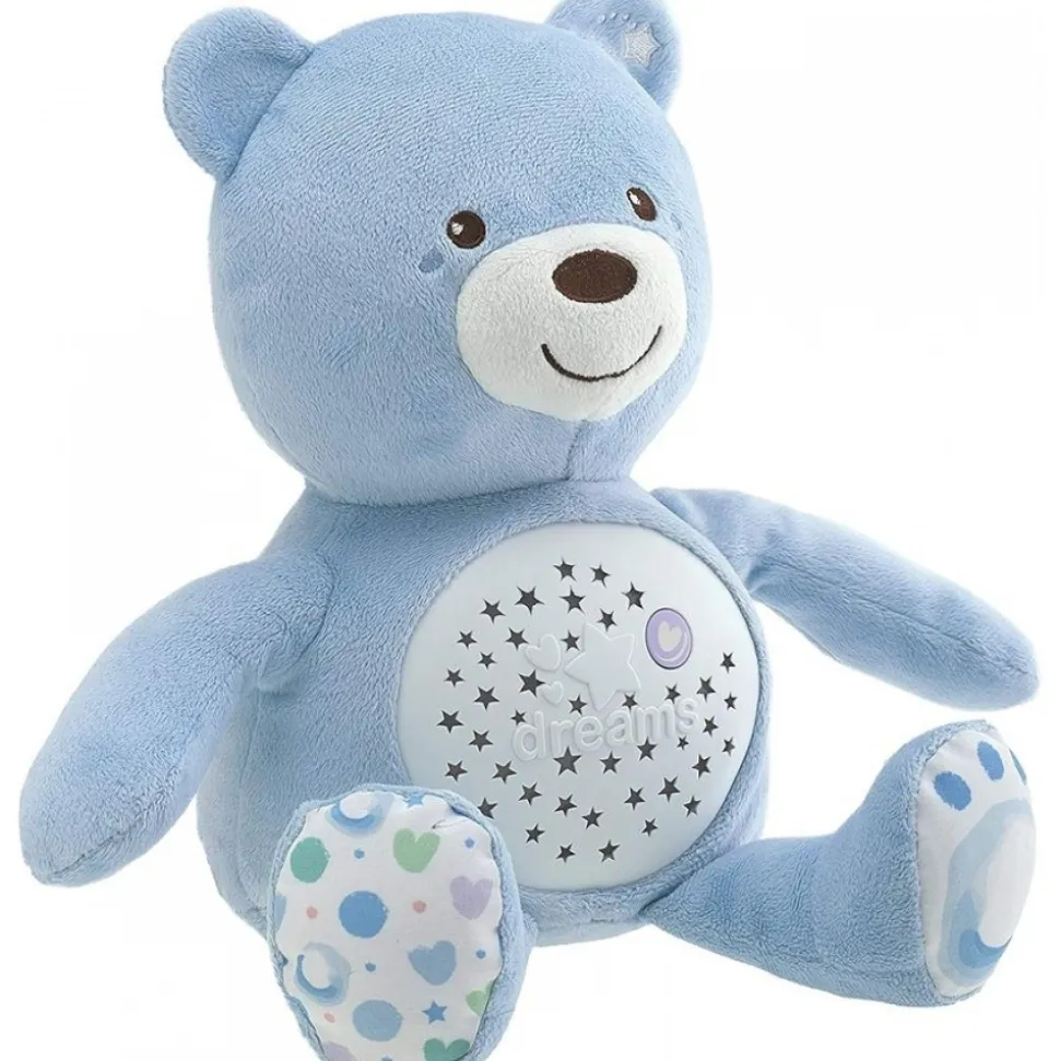 Peluche ourson projecteur first dream bleu
