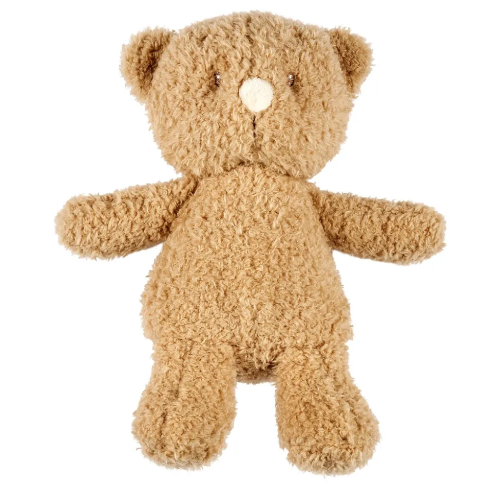 Peluche ours teddy bouclette 24cm caramel