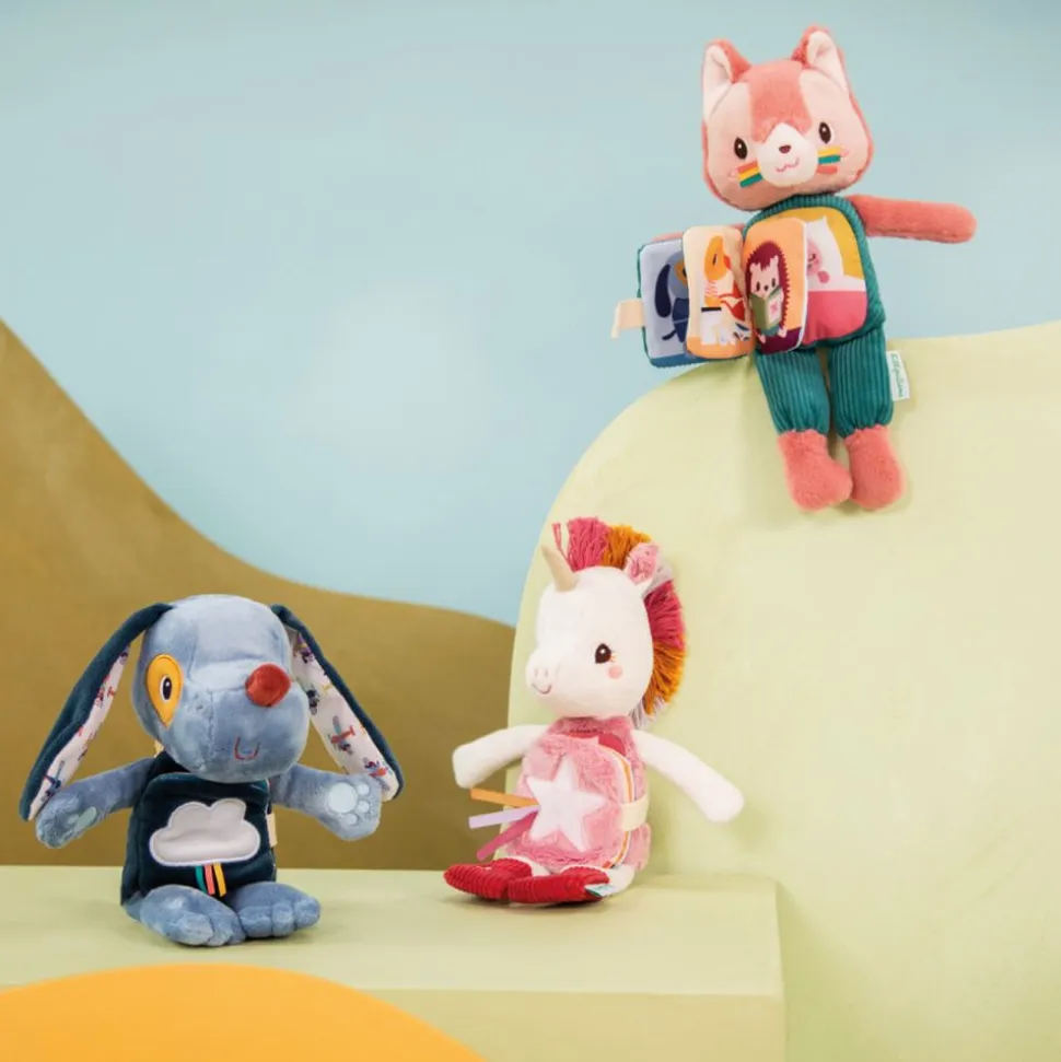 Peluche phosphorescente avec livre en tissu jules