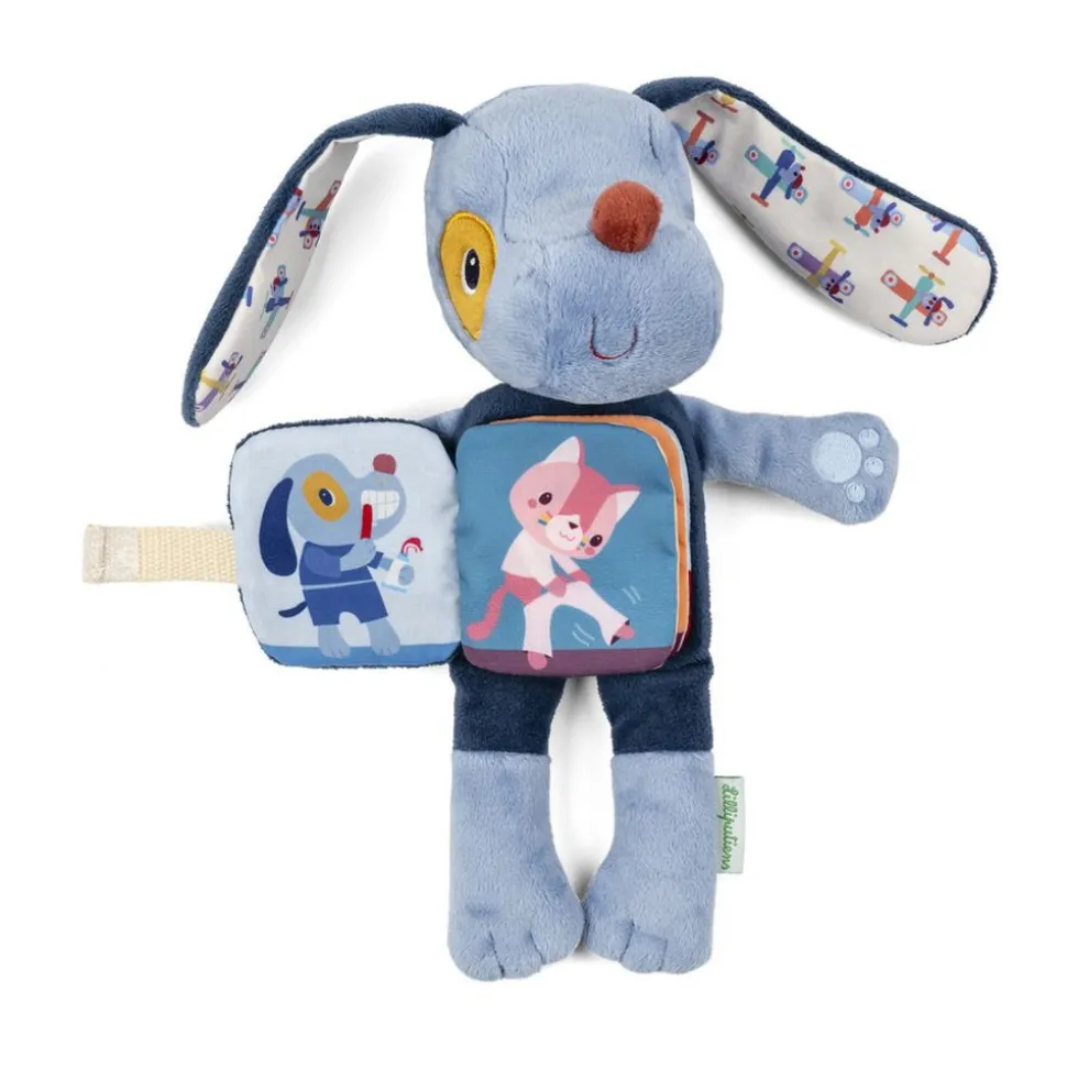 Peluche phosphorescente avec livre en tissu jules