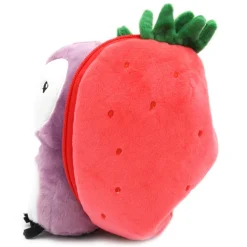 Peluche réversible flipetz chouette et fraise