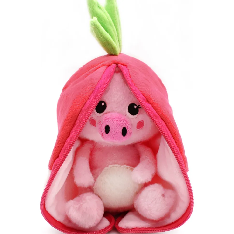 Peluche réversible flipetz cochon et radis