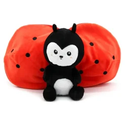 Peluche réversible flipetz coccinelle et tomate
