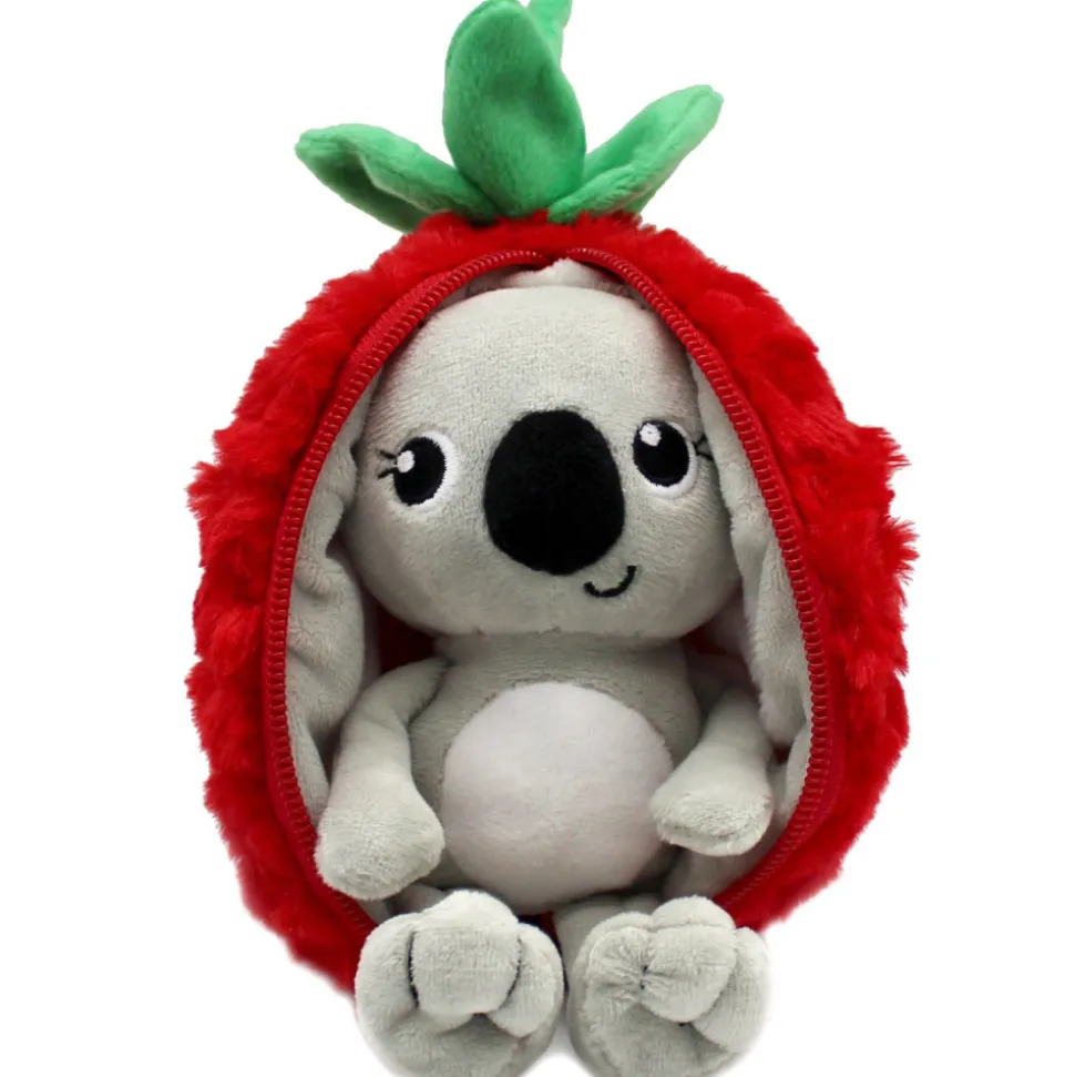 Peluche réversible flipetz koala & framboise