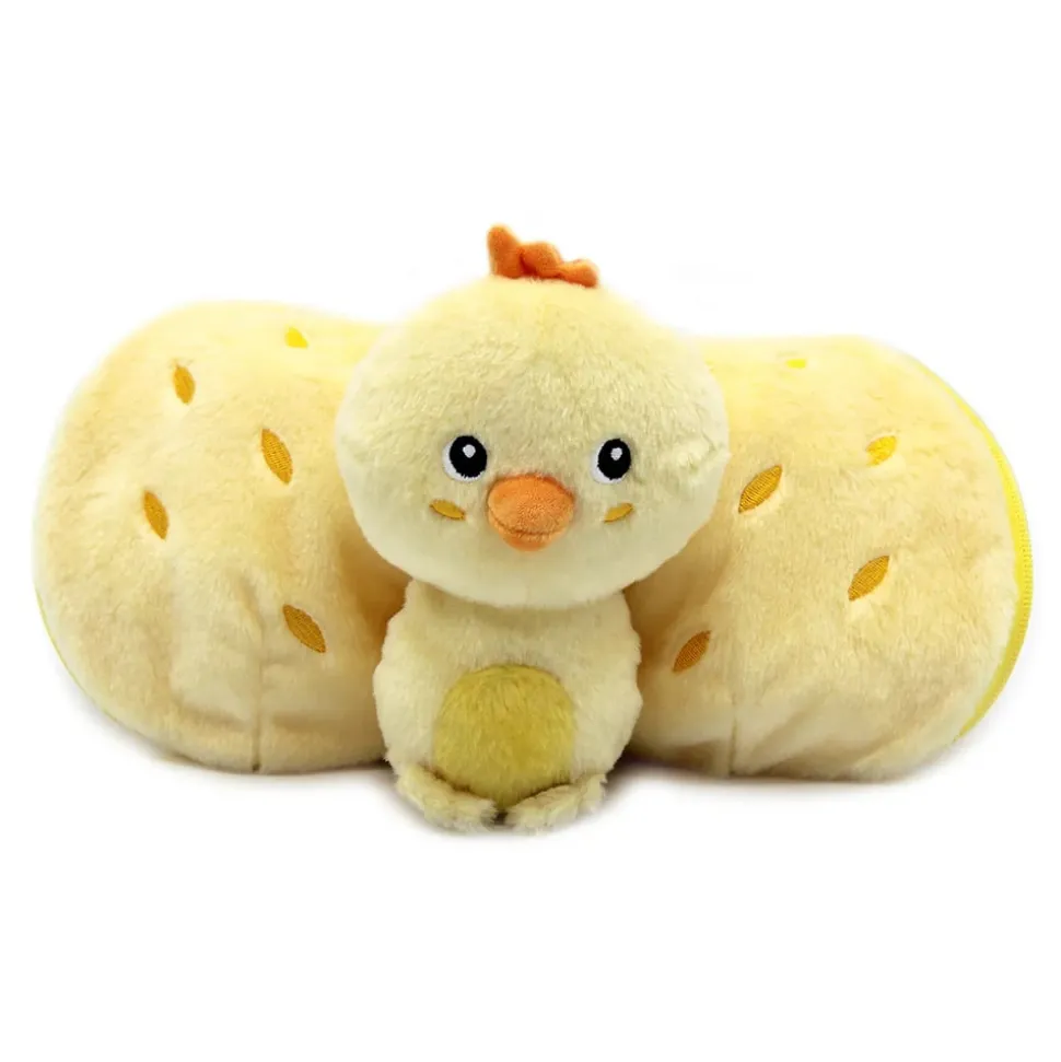 Peluche réversible flipetz poussin et ananas
