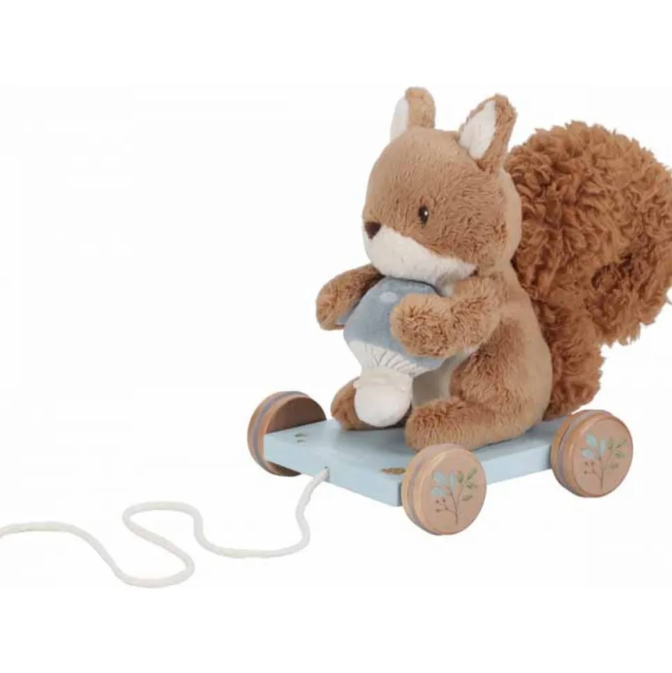 Peluche à tirer écureuil fsc - forest friends