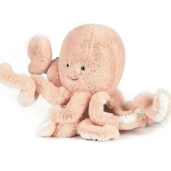 Peluche ultra douce poulpe 38 cm - rose des sables