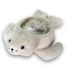 Peluche veilleuse bébé projection phoque aqua dream