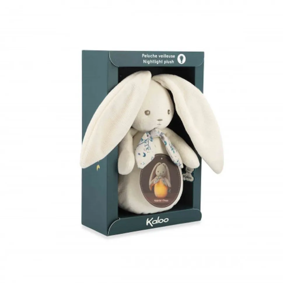 Peluche veilleuse nomade lapin crème