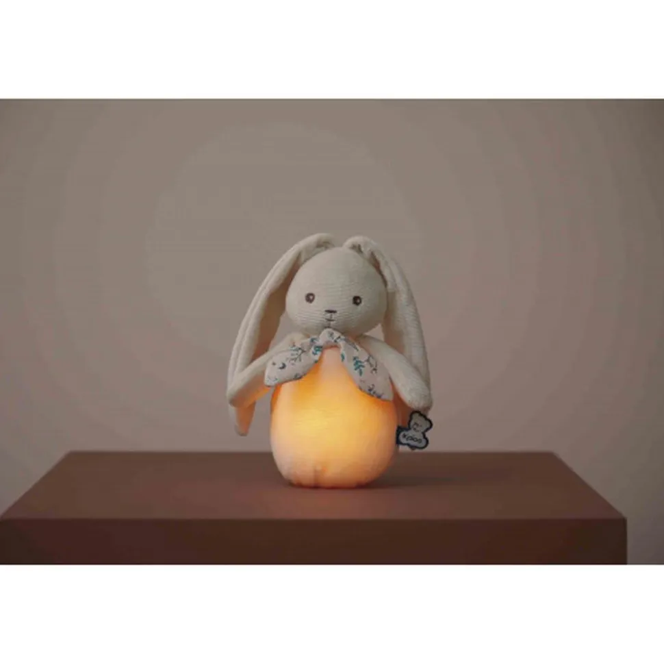 Peluche veilleuse nomade lapin crème