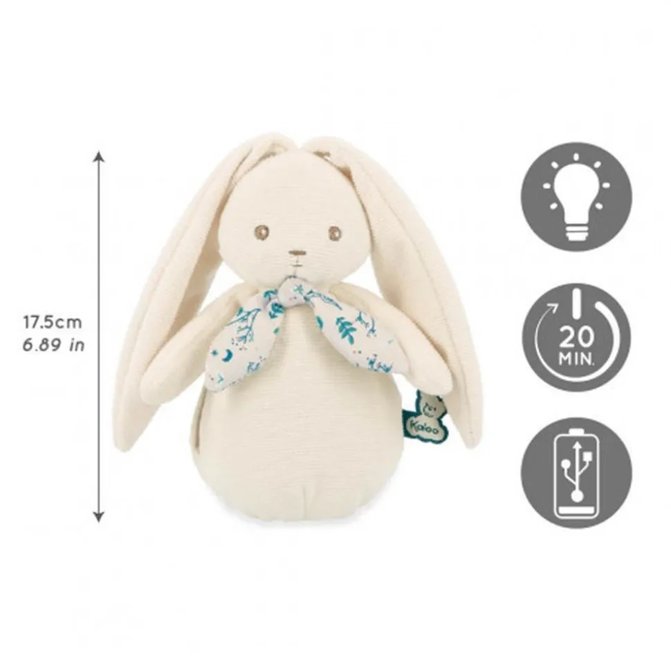 Peluche veilleuse nomade lapin crème