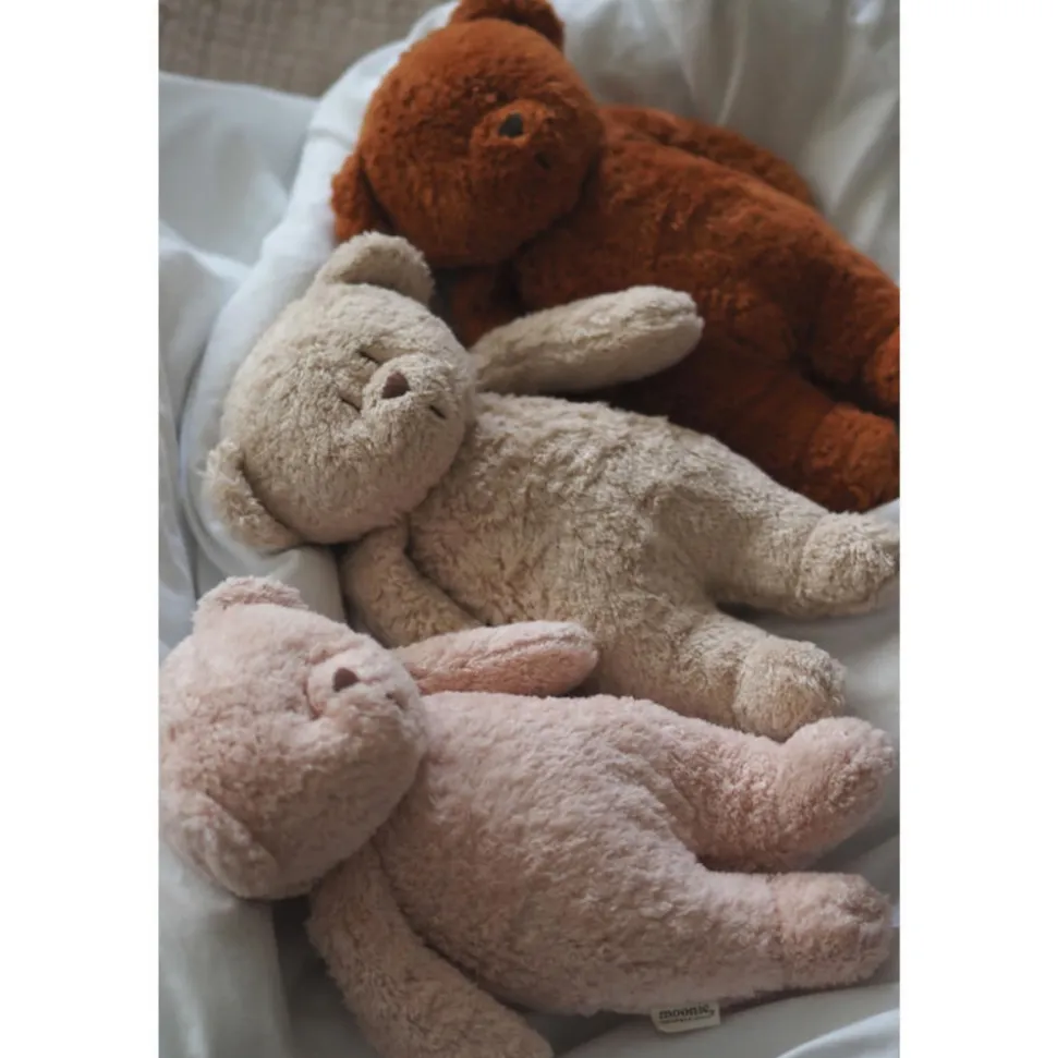 Peluche veilleuse ours nature bio rose blush