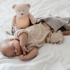Peluche veilleuse ours nature bio sable