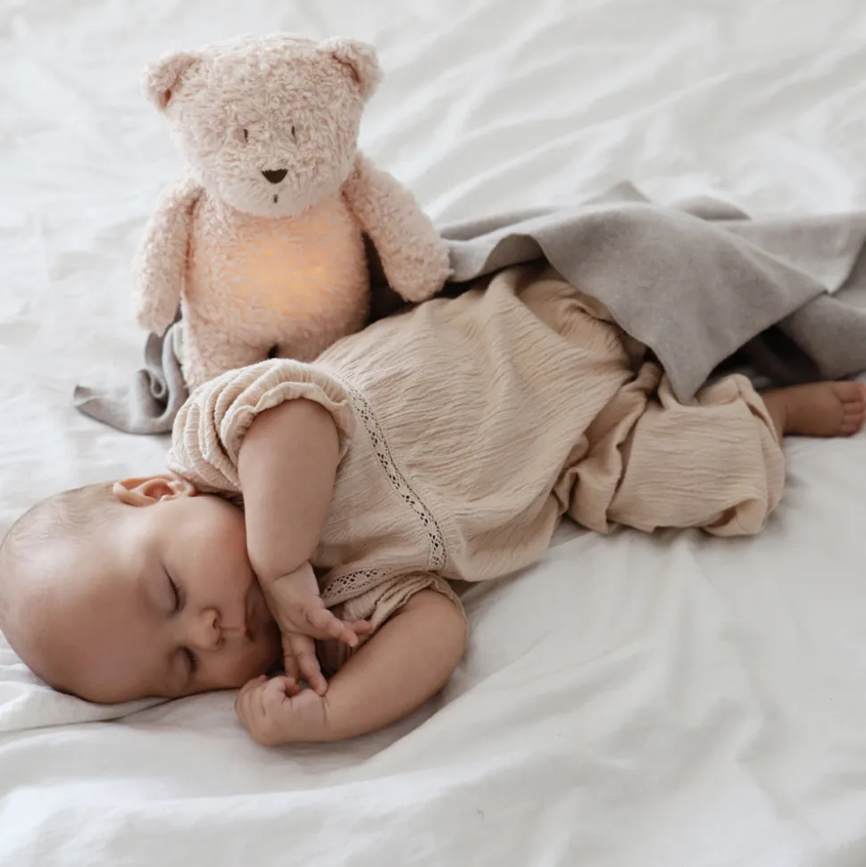Peluche veilleuse ours nature bio sable