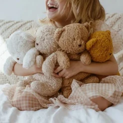 Peluche veilleuse ourson nature bio blanc polaire