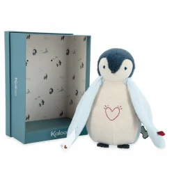 Peluche veilleuse pingouin bleu