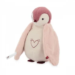 Peluche veilleuse pingouin rose