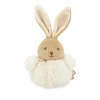 Petite peluche pompon lapin crème