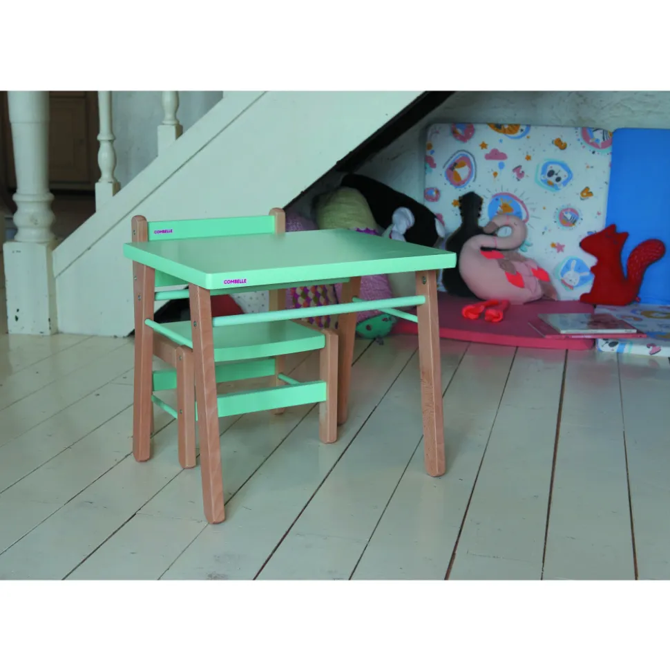 Petite table enfant gabriel hybride bleu gris