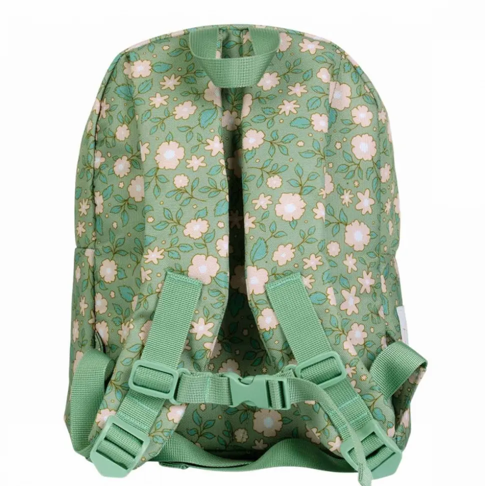 Petit sac à dos fleurs sauge