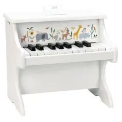 Piano en bois 18 touches blanc les animaux du monde - sarah betz