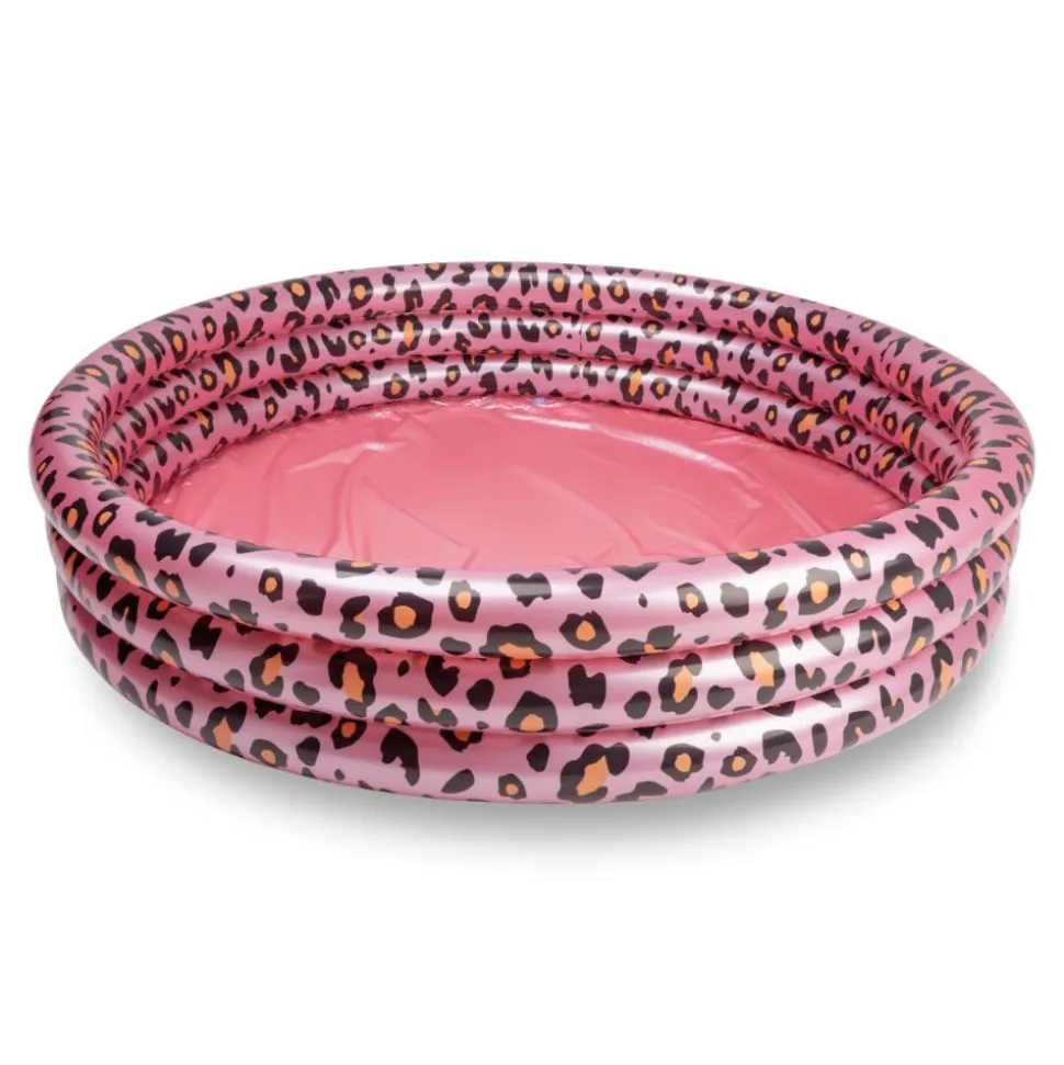 Piscine bébé ø 150 cm 3 anneaux léopard rose