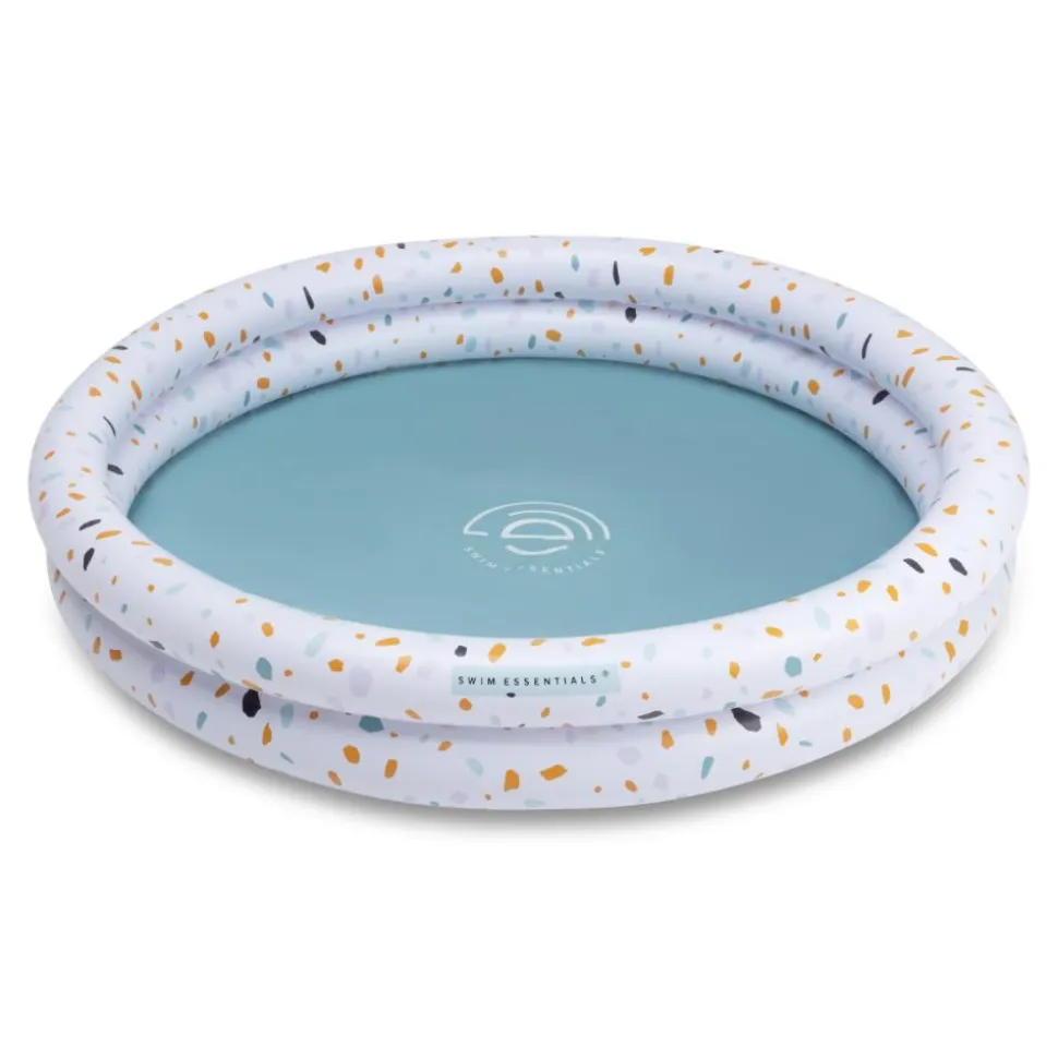 Piscine bébé ø 100 cm 2 anneaux terrazzo blanc
