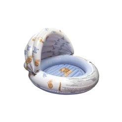 Piscine gonflable avec auvent léopard bleu