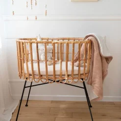 Plaid bébé beige naturel