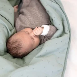 Plaid bébé vert sauge