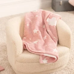Plaid phospho 125x150 rose