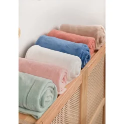 Plaid très doux pour bébé 70x100 cm blanc