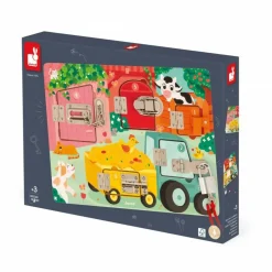Planche à cadenas pour enfant la ferme