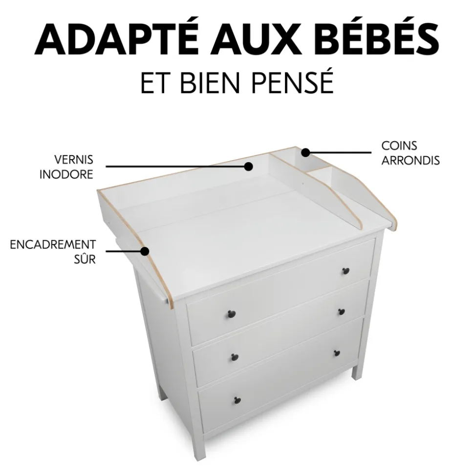 Plan à langer pour commode combine n change
