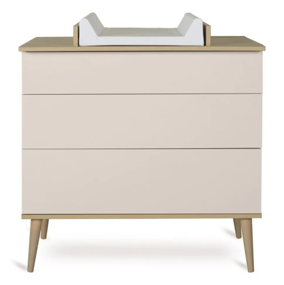 Plan à langer pour commode flow argile et oak