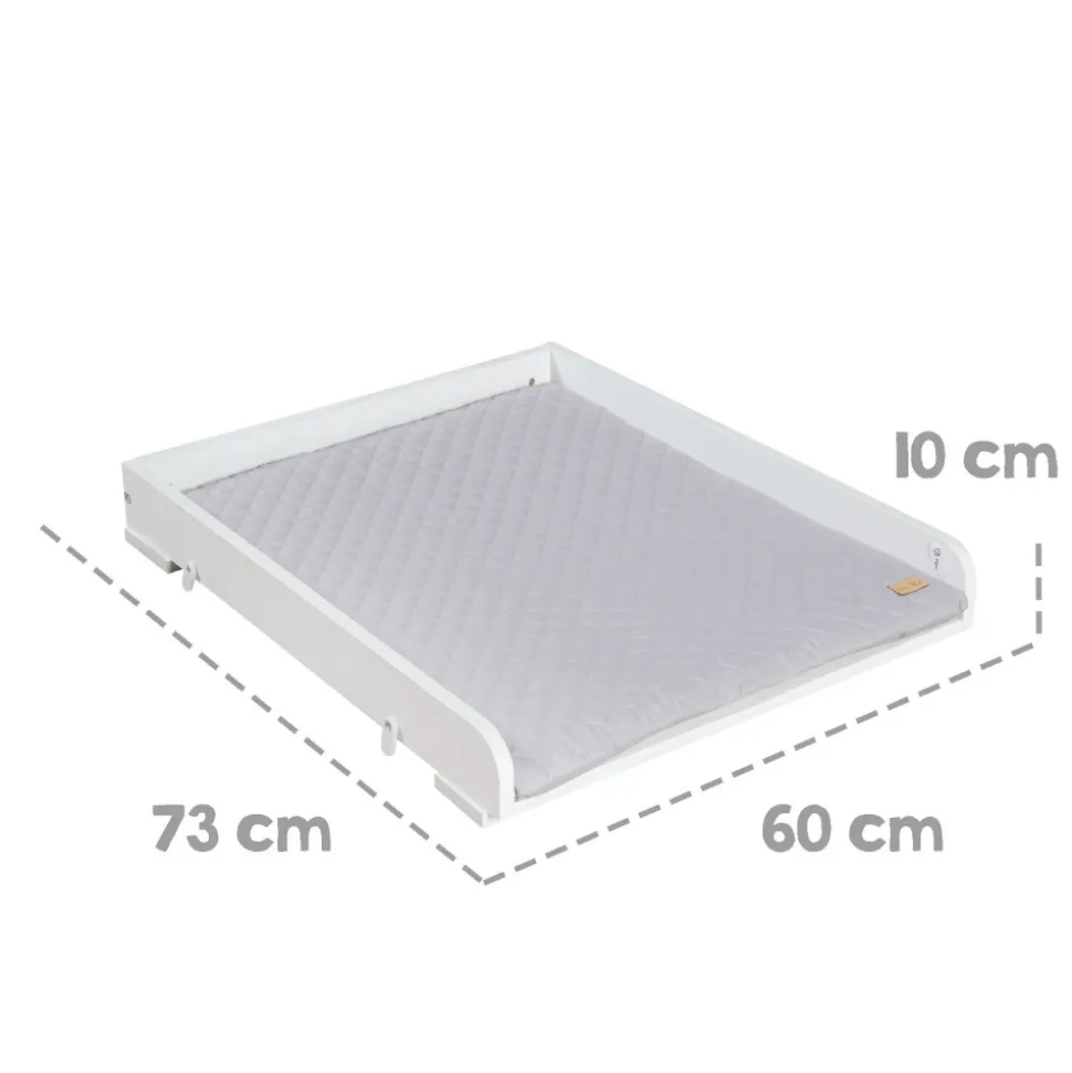 Plan à langer pour machines à laver blanc