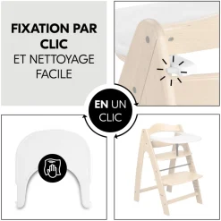Plateau pour chaise haute en bois arketa click tray