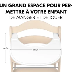 Plateau pour chaise haute en bois arketa click tray