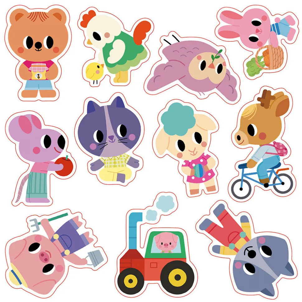 Pochette de stickers gommettes repositionnables nature