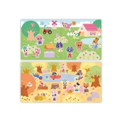Pochette de stickers gommettes repositionnables nature