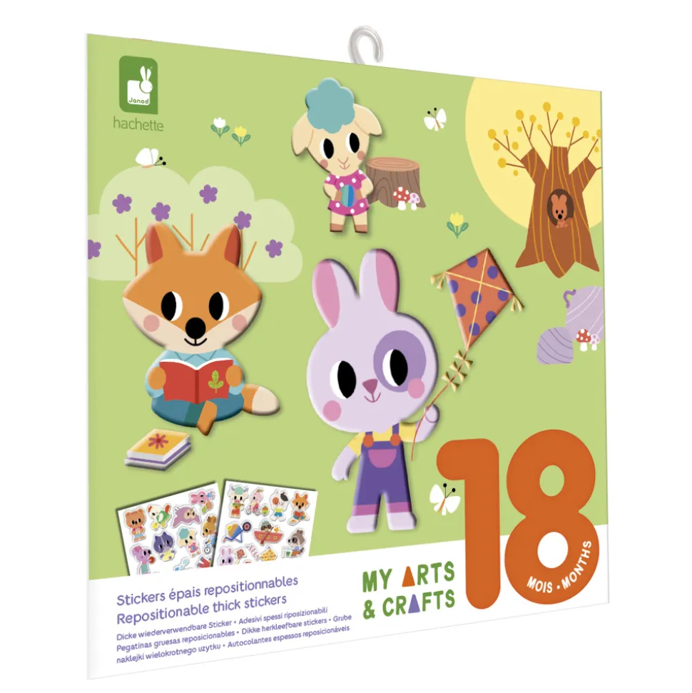 Pochette de stickers gommettes repositionnables nature