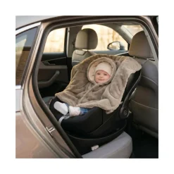 Poncho bébé en fausse fourrure 18-36m - kaki