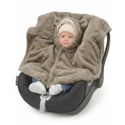 Poncho bébé en fausse fourrure 18-36m - kaki