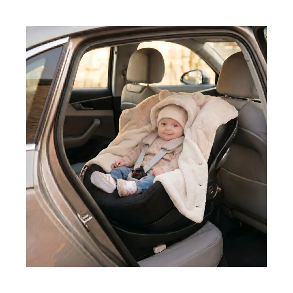 Poncho bébé en fausse fourrure 18-36m - beige