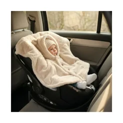 Poncho bébé en fausse fourrure 18-36m - beige