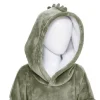 Poncho à capuche dino flanelle