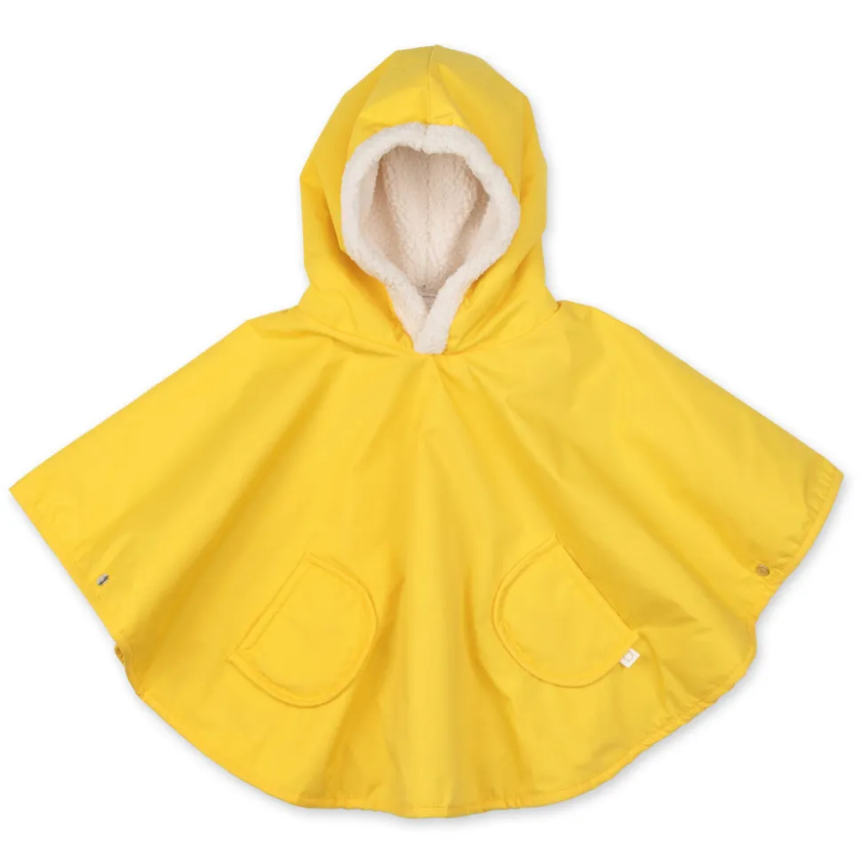 Poncho chaud de voyage imperméable jaune